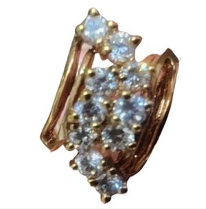 NWT CZ Waterfall Ring Size CA Gold Plated